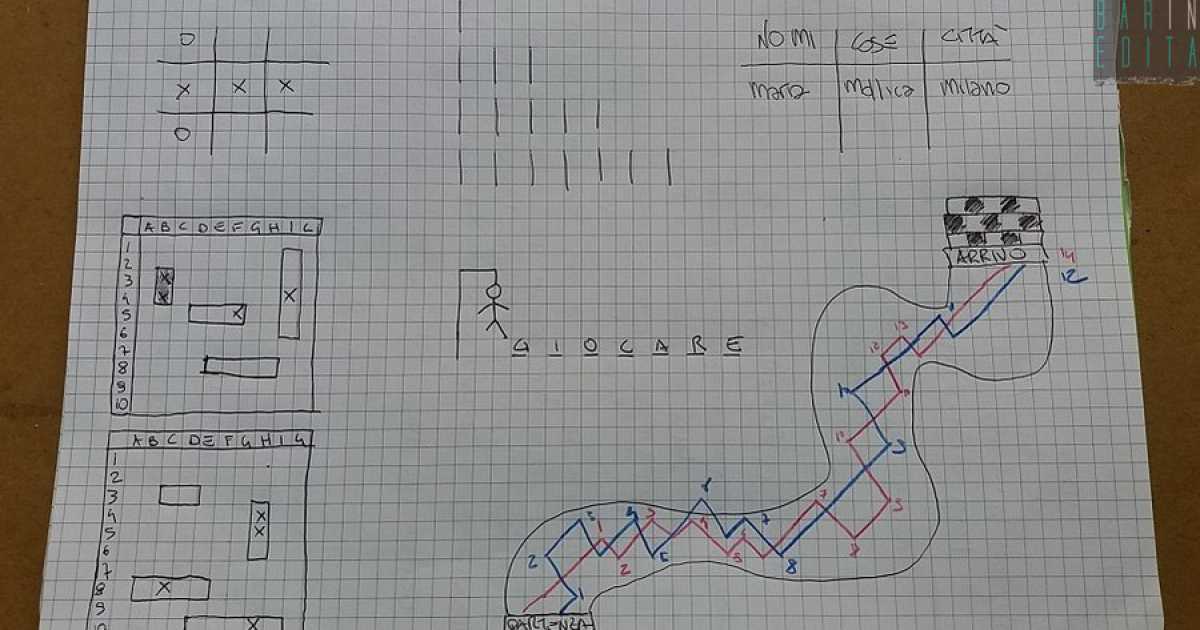 Tris, impiccato, salsicciotto, battaglia navale: la storia dei "giochi di carta e matita"